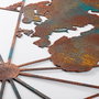 Wallity World Map Large - 2 Escultura de Pared de Metal Multicolor